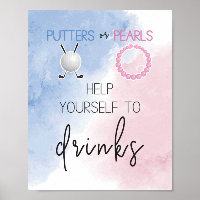 Póster Mantequilla o perlas ayudarse a firmar las bebidas (Frente)