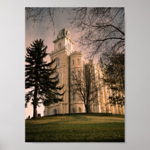Póster Manti, templo Utah LDS