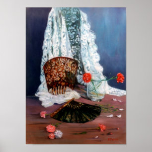 Póster Mantilla española/Spanish mantilla