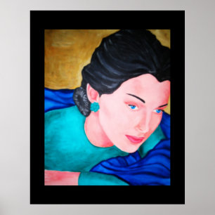 Póster mantón azul