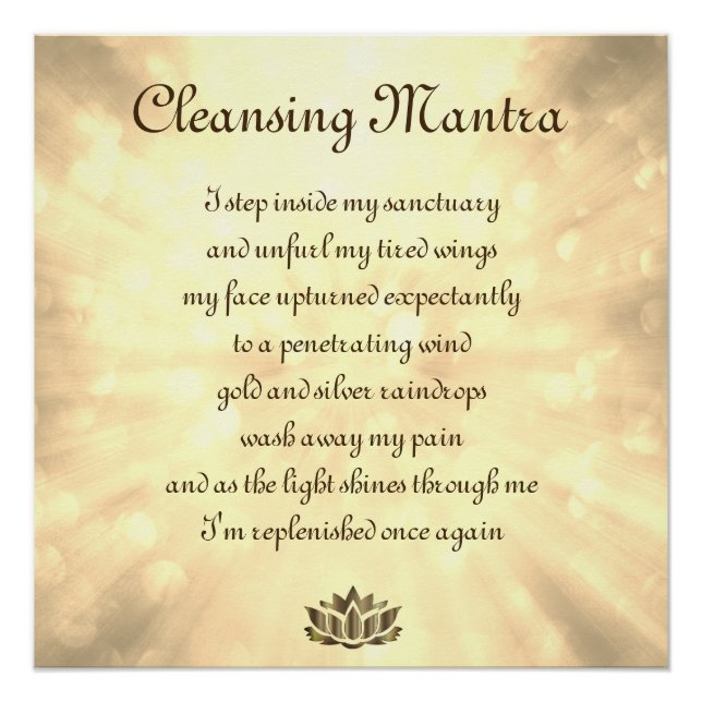 Póster Mantra de limpieza (Anverso)