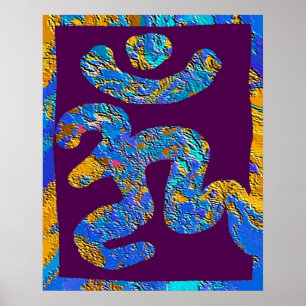 Póster MANTRA de OM - para la paz