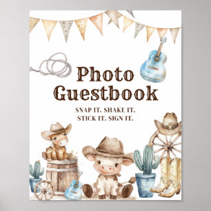 Póster Manual de fotografía de Baby Shower de nuestro peq