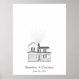 Póster Manual de huellas digitales flotantes para el hoga