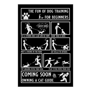 Póster Manual de instrucciones de entrenamiento de perros