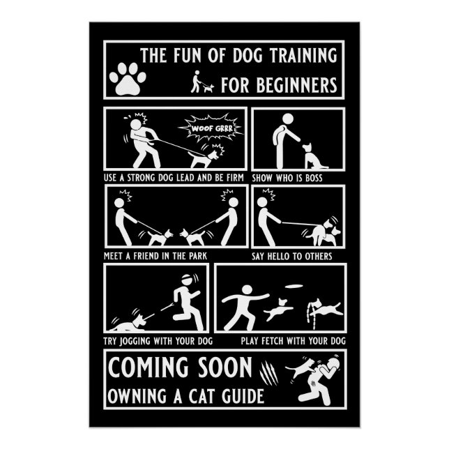 Póster Manual de instrucciones de entrenamiento de perros (Anverso)