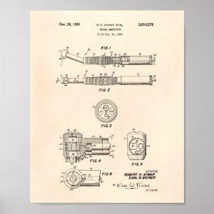 Póster Manual dental 1961 Patent Art Old Peper