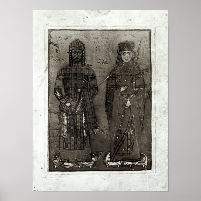 Póster Manuel I Comnenus  and Empress Maria of Antioch (Frente)