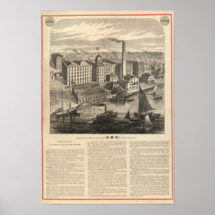 Póster Manufactura del algodón del carrete del Ontario de