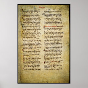 Póster Manuscrito - Canonería de Westminster, antiguo Mid
