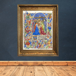 Póster Manuscrito medieval de Stabat Mater Dolorosa Cruci