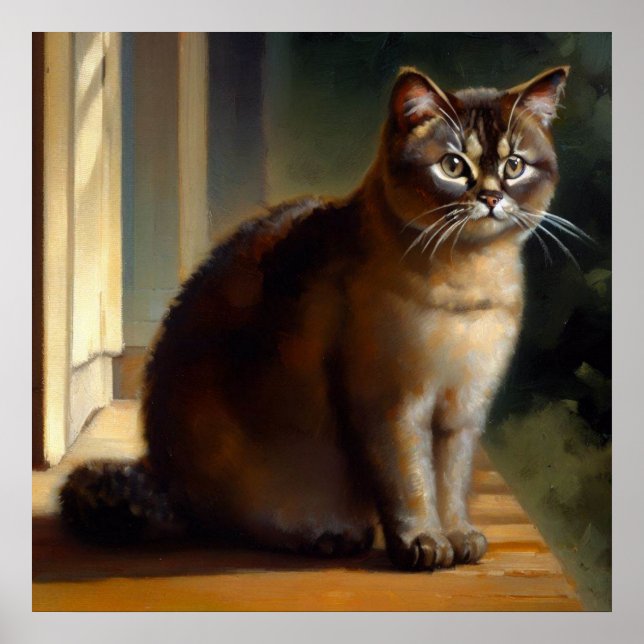 Póster Manx Cat (Frente)