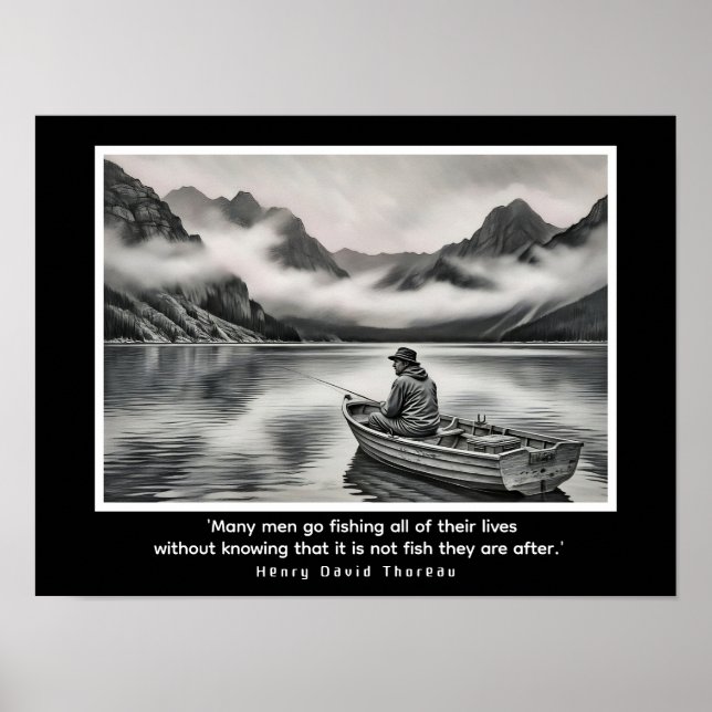 Póster  'Many men go fishing all of their lives  (Frente)