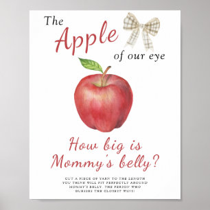 Póster Manzana acuarela - qué tan grande es la barriga de