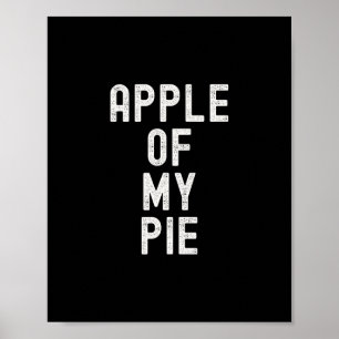 Póster Manzana De Mi Pay Divertido Día De Acción De Graci