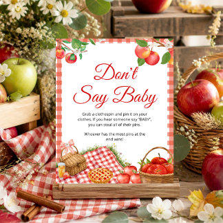 Póster Manzana de Nuestro Ojo Baby Shower de Otoño | No D