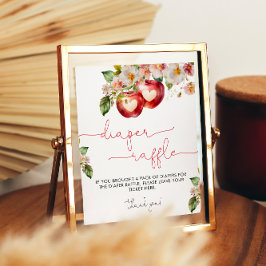 Póster Manzana de nuestro ojo Baby Shower Diaper Raffle P