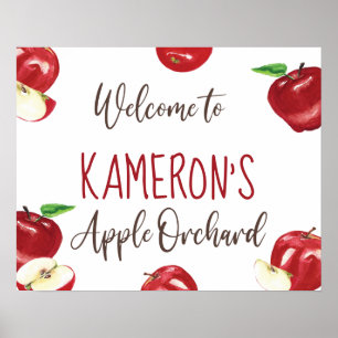 Póster Manzana de Nuestro Ojo, Letrero de Bienvenida de C