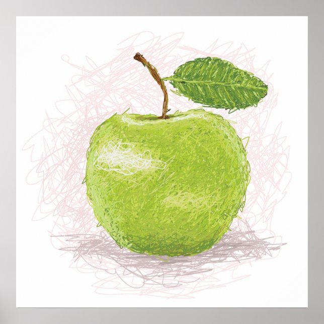 Póster Manzana verde (Frente)