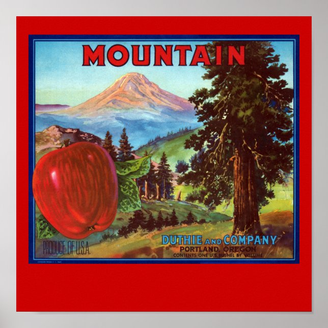 Póster Manzanas de montaña (Frente)
