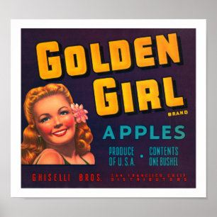 Póster Manzanas de oro del chica