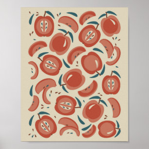 Póster manzanas, manzanas y manzanas