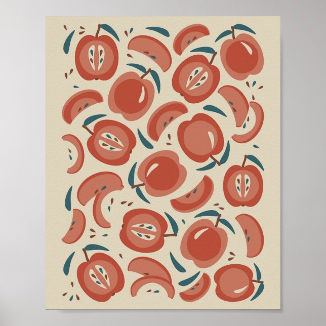 Póster manzanas, manzanas y manzanas (Frente)