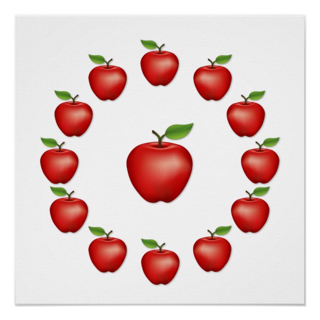 Póster Manzanas, Red Delicious (Anverso)