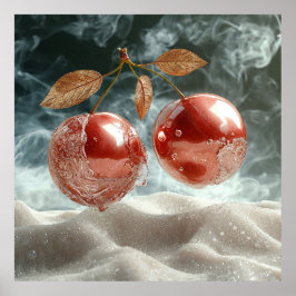 Póster manzanas rojas