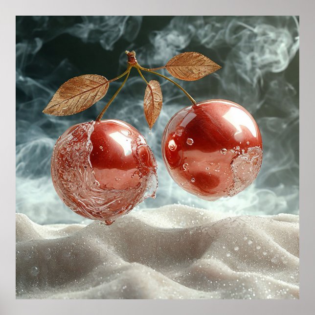 Póster manzanas rojas (Frente)