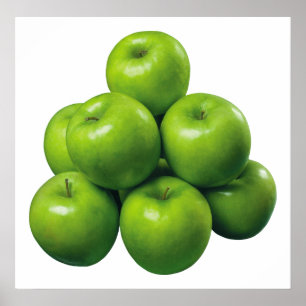 Póster Manzanas verdes