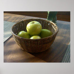 Póster Manzanas verdes