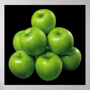 Póster Manzanas verdes