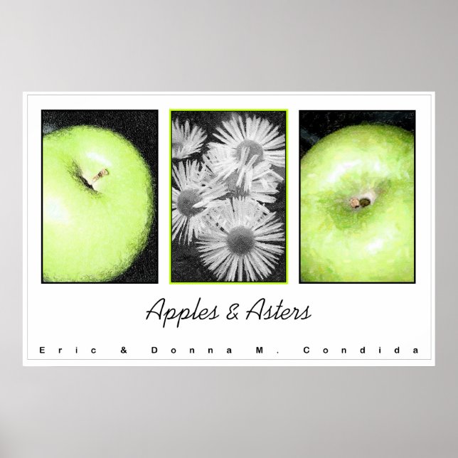 Póster Manzanas y Asters (Frente)