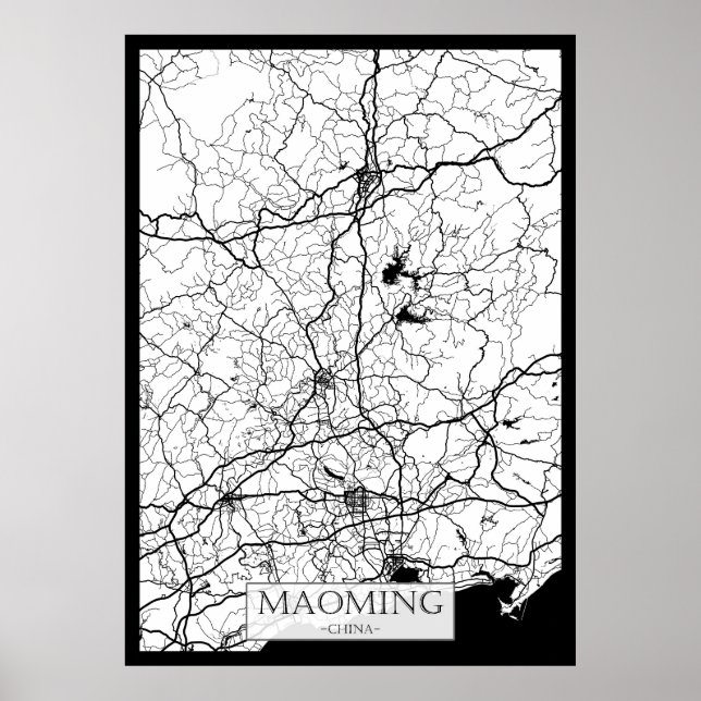 Póster Maoming China City Map (Frente)