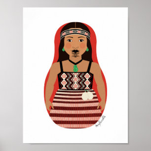 Póster Māori, Poster neozelandés Matryoshka