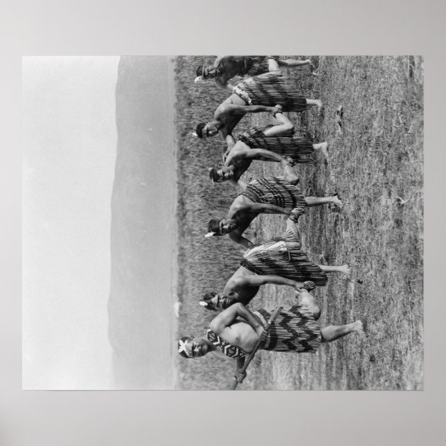 Póster Maori War Dance Photograph (Frente)