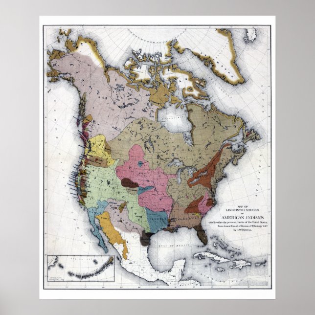 PÓSTER MAP: AMERICAN INDIANS 3 (Frente)