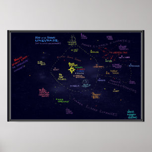 Póster Map of Alibi Jones' Universe