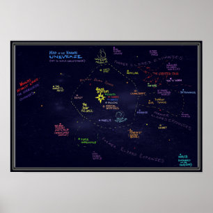 Póster Map of Alibi Jones' Universe