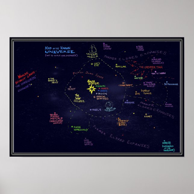 Póster Map of Alibi Jones' Universe (Frente)