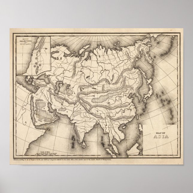 Póster Map of Asia (Frente)