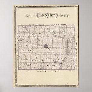 Póster Map of Benton County
