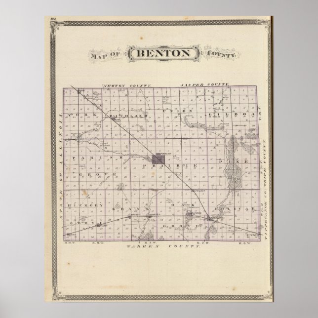 Póster Map of Benton County (Frente)