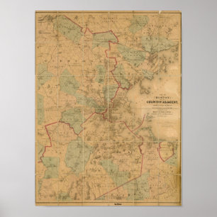 Póster Map Of Boston 2