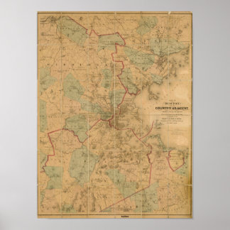Póster Map Of Boston 2