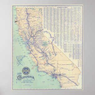 Póster Map of California 4
