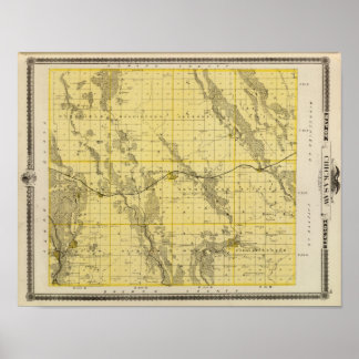 Póster Map of Chickasaw County, State of Iowa