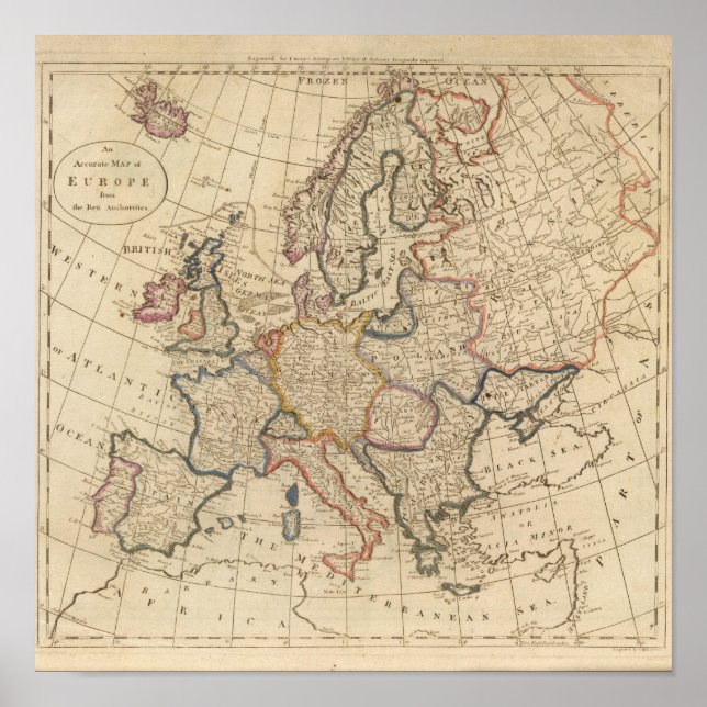 Póster Map of Europe 2 (Frente)