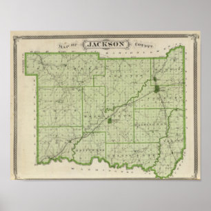 Póster Map of Jackson County